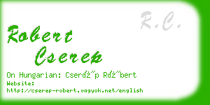 robert cserep business card